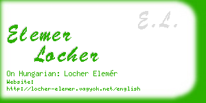 elemer locher business card